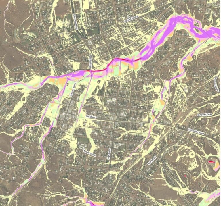 Charters Towers river flood map